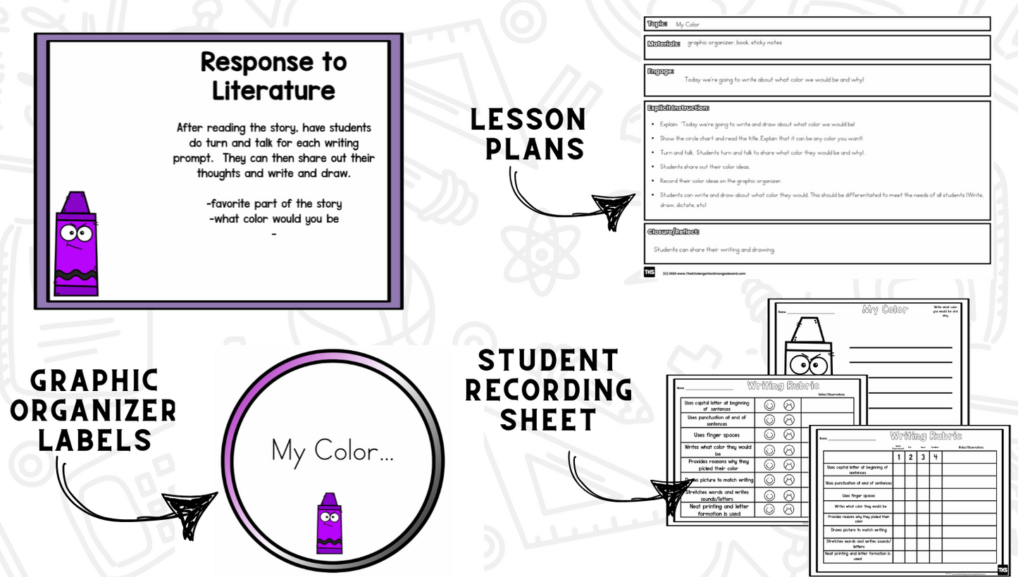 Creepy Crayon Read Aloud Activities | October Comprehension Lessons