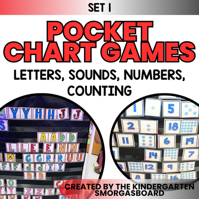 Pocket Chart Centers And Pocket Chart Activities-Phonics And Math