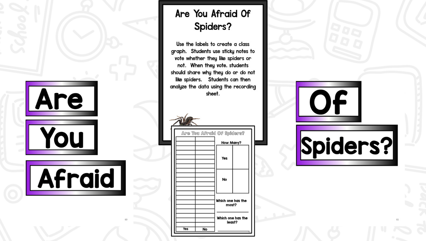 Spiders Reading Writing & Science Activities for Kindergarten