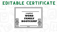 Word Family Bootcamp (Army Theme)