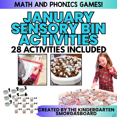 Kindergarten Sensory Bin Activities: January, Winter And New Year's