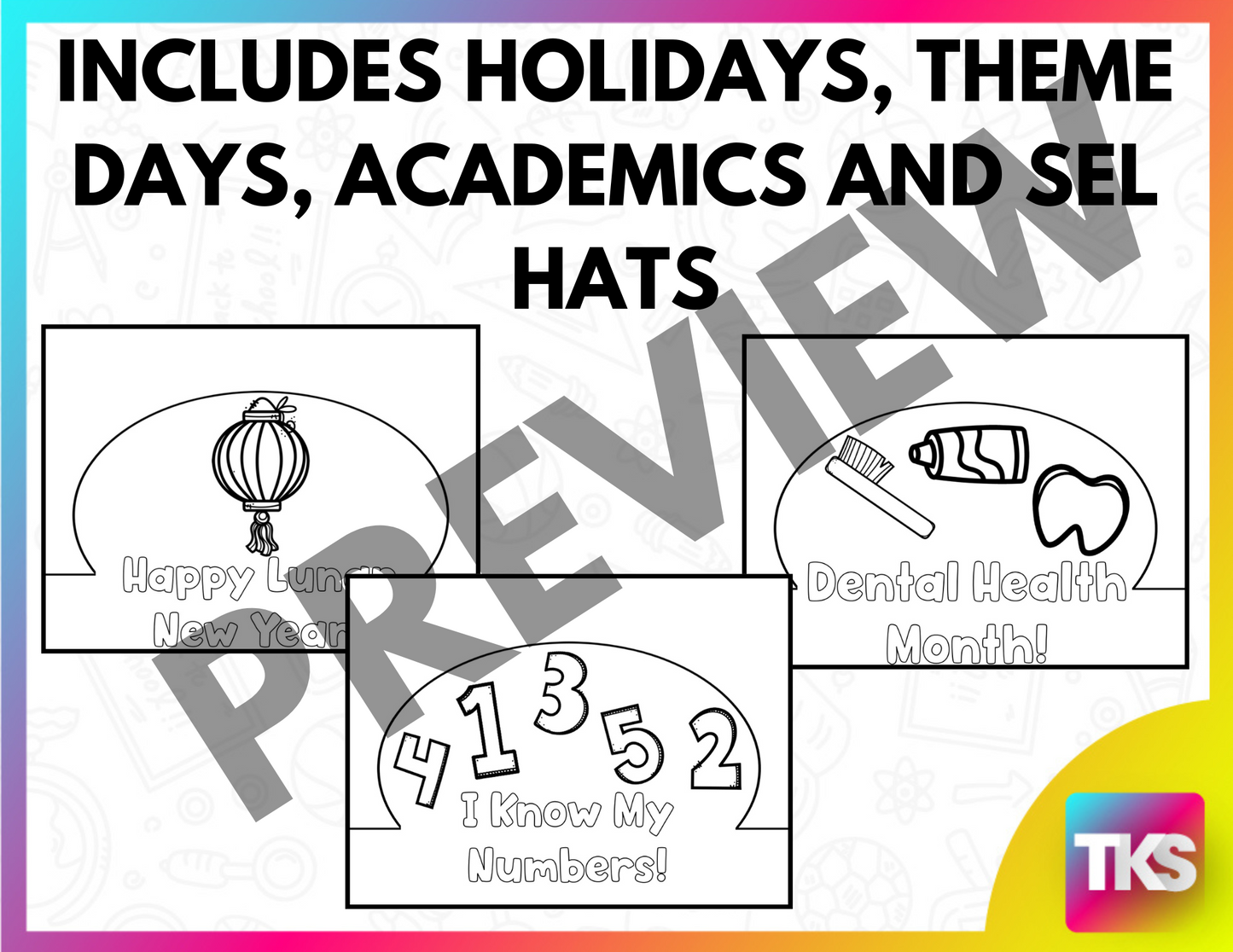 CROWNS AND HATS YEAR LONG BUNDLE