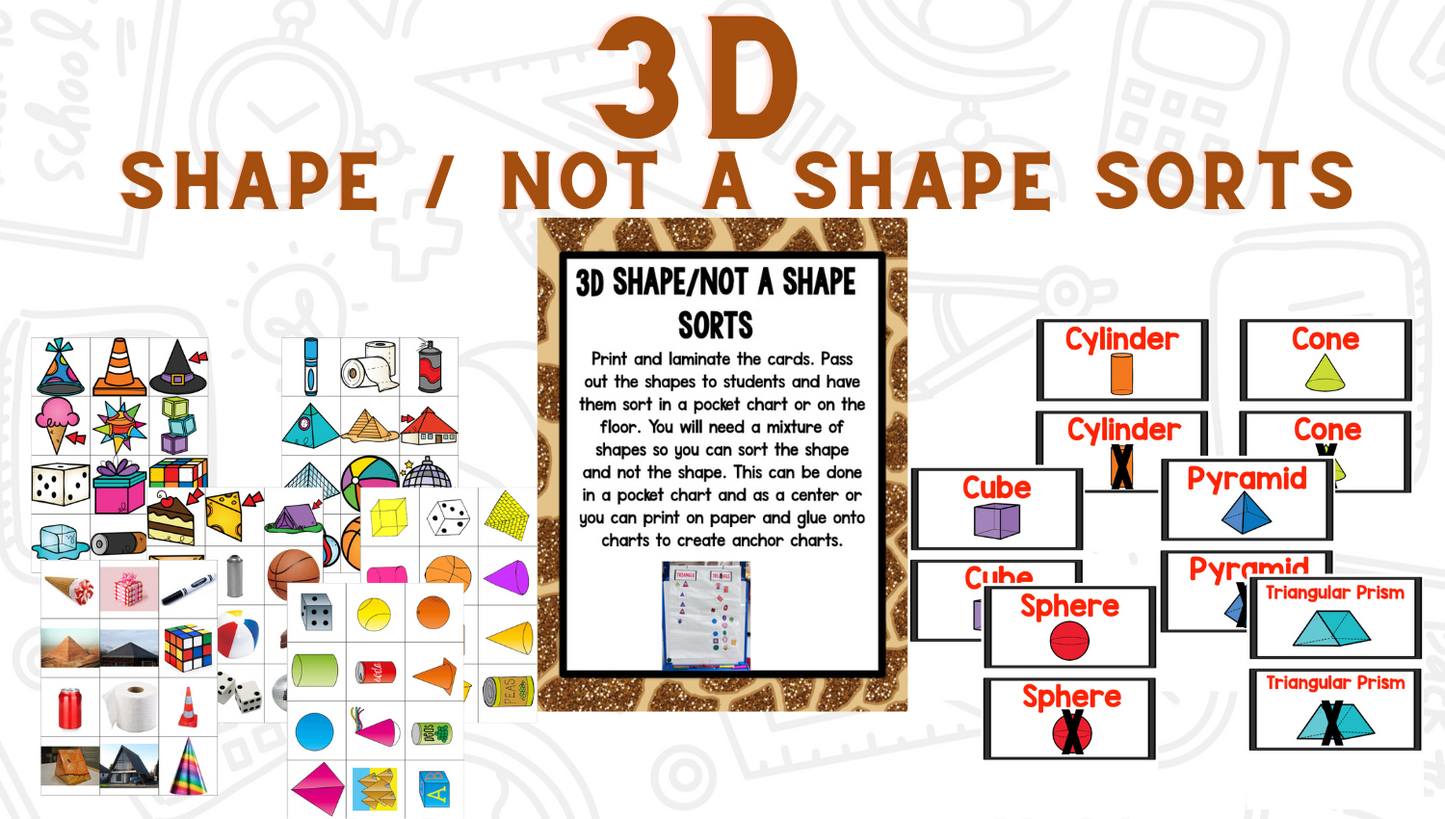 Shapes Bootcamp: A 2D and 3D Shapes Unit (Safari Theme)