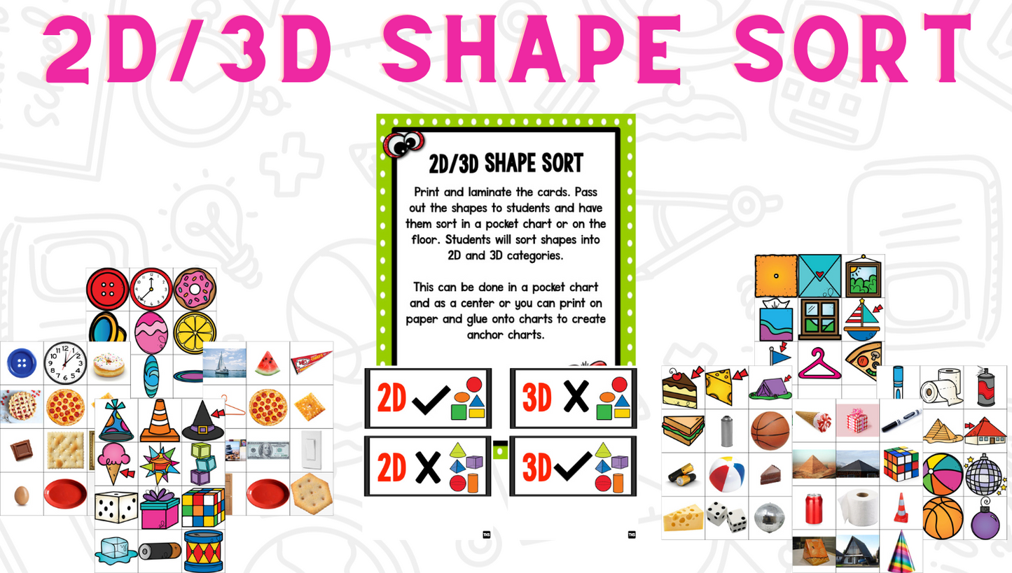 Shapes Bootcamp: A 2D and 3D Shapes Unit (Monster Theme)