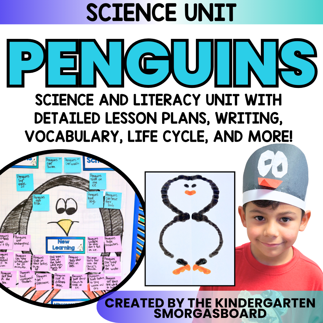 Penguins And Penguin Science Activities for Kindergarten & 1st Grade