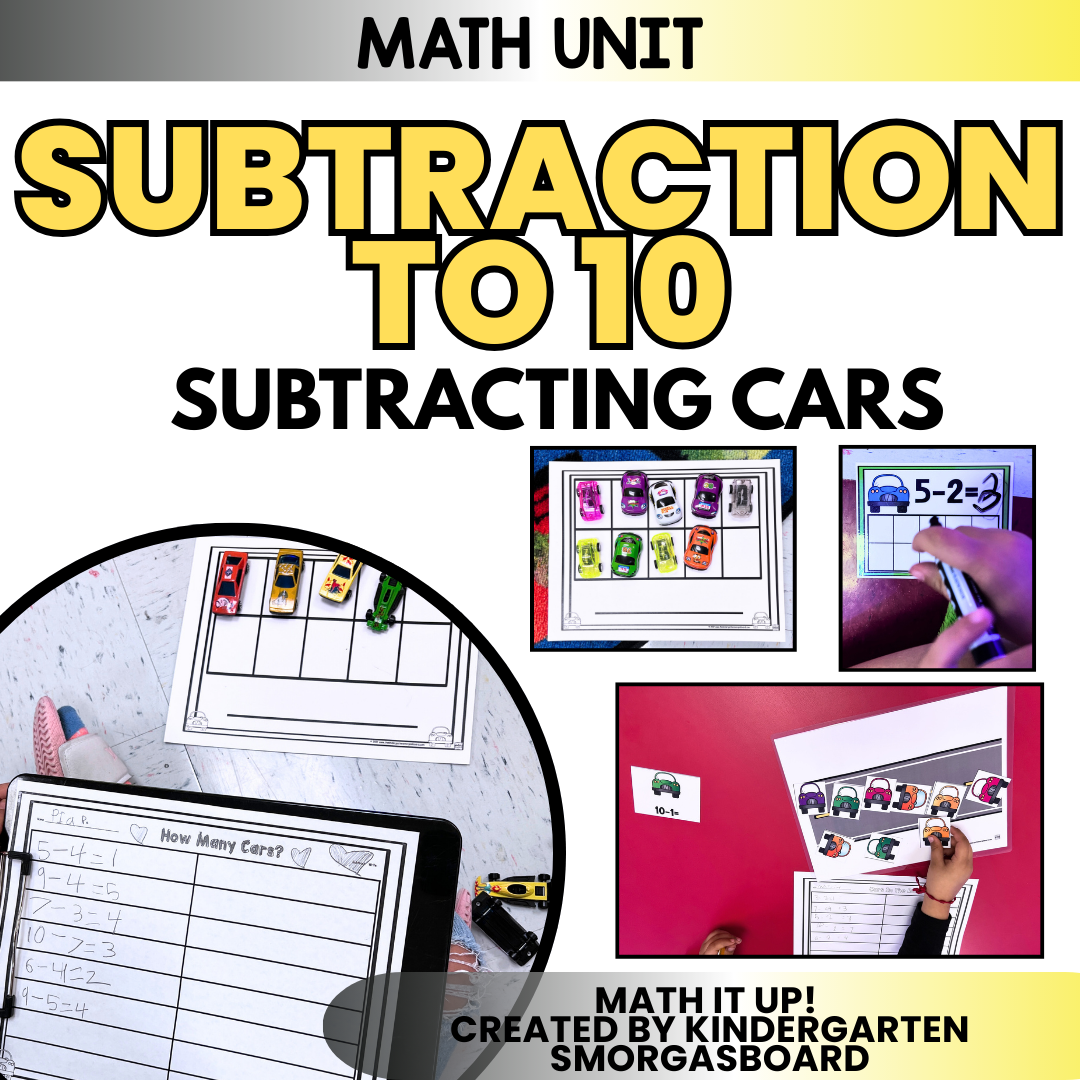 Subtraction To 10: Subtraction Within 10: Subtracting Cars