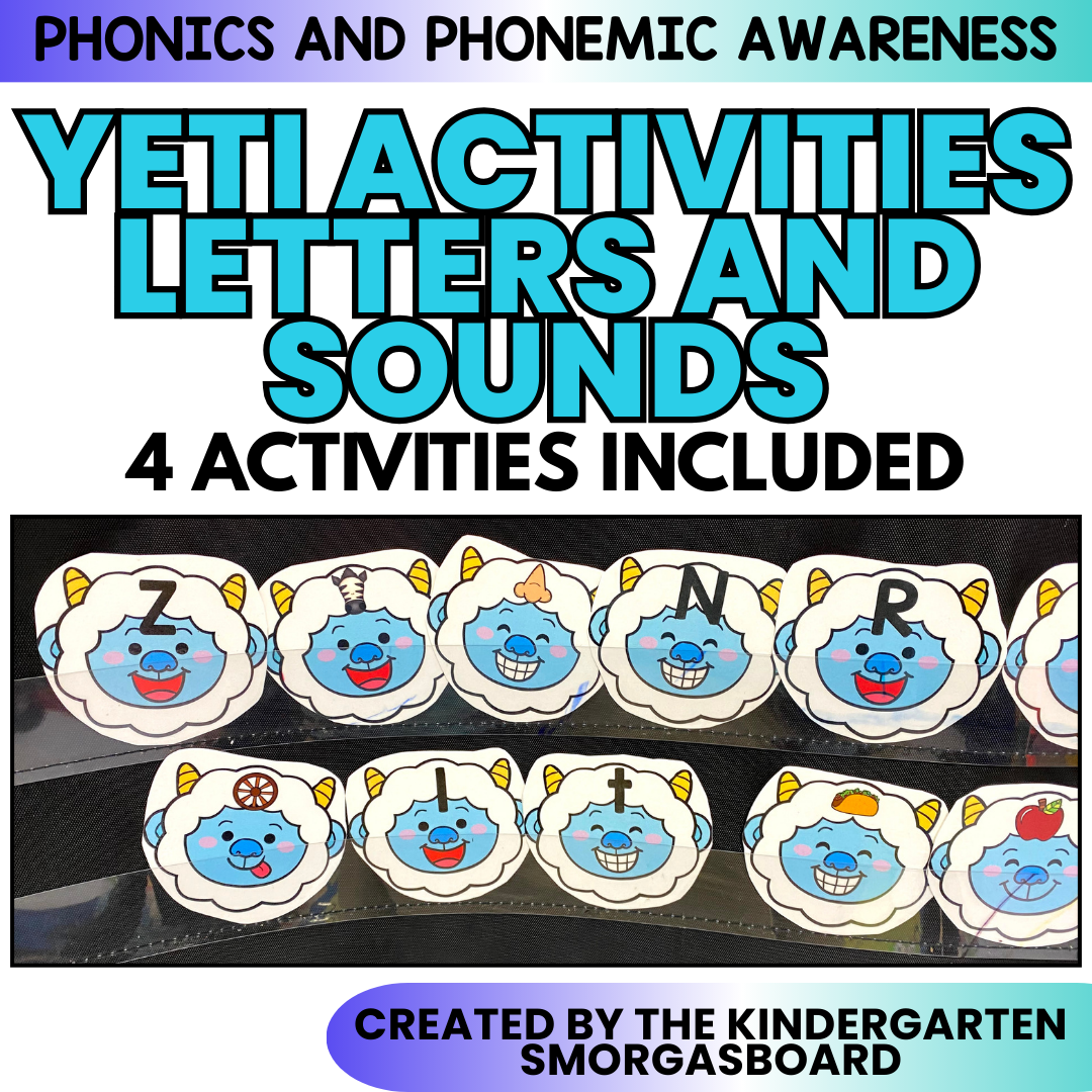 Yeti Activities: Winter Phonics And Phonemic Awareness Activities