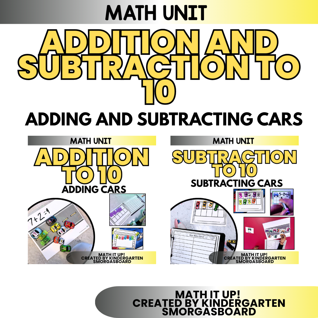 Addition And Subtraction To 10: Adding And Subtracting Cars Bundle