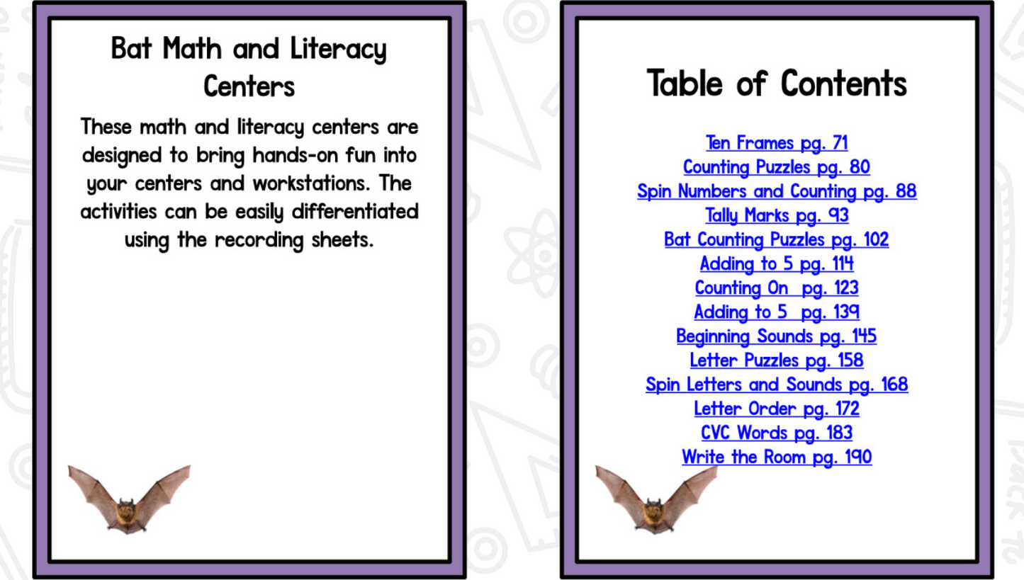 Bats: A Research and Writing Project PLUS Centers!