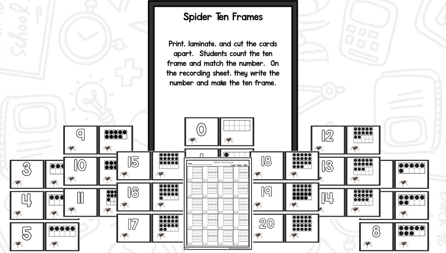 Spiders Reading Writing & Science Activities for Kindergarten