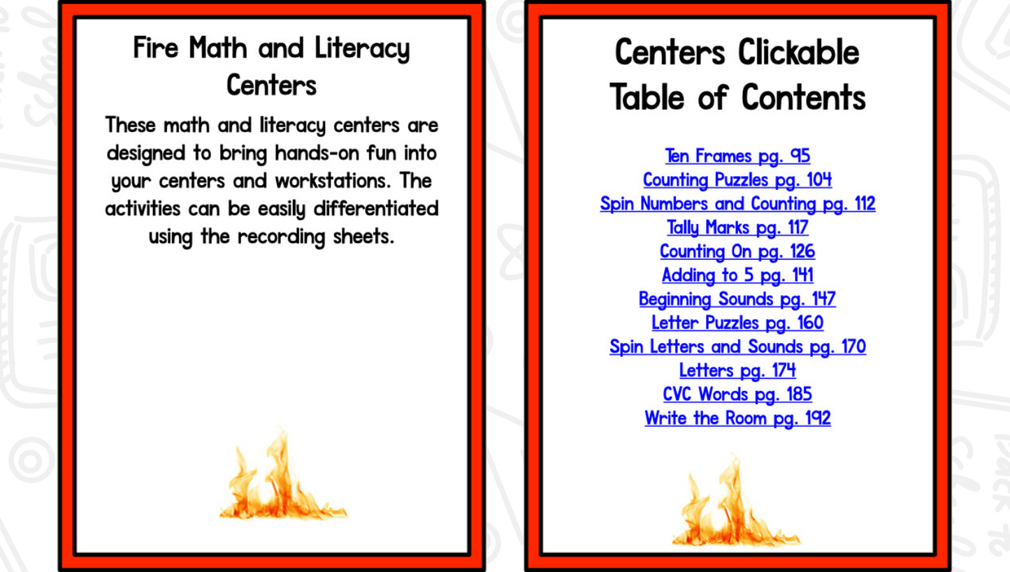 Fire Safety: A Research and Writing Project PLUS Centers!