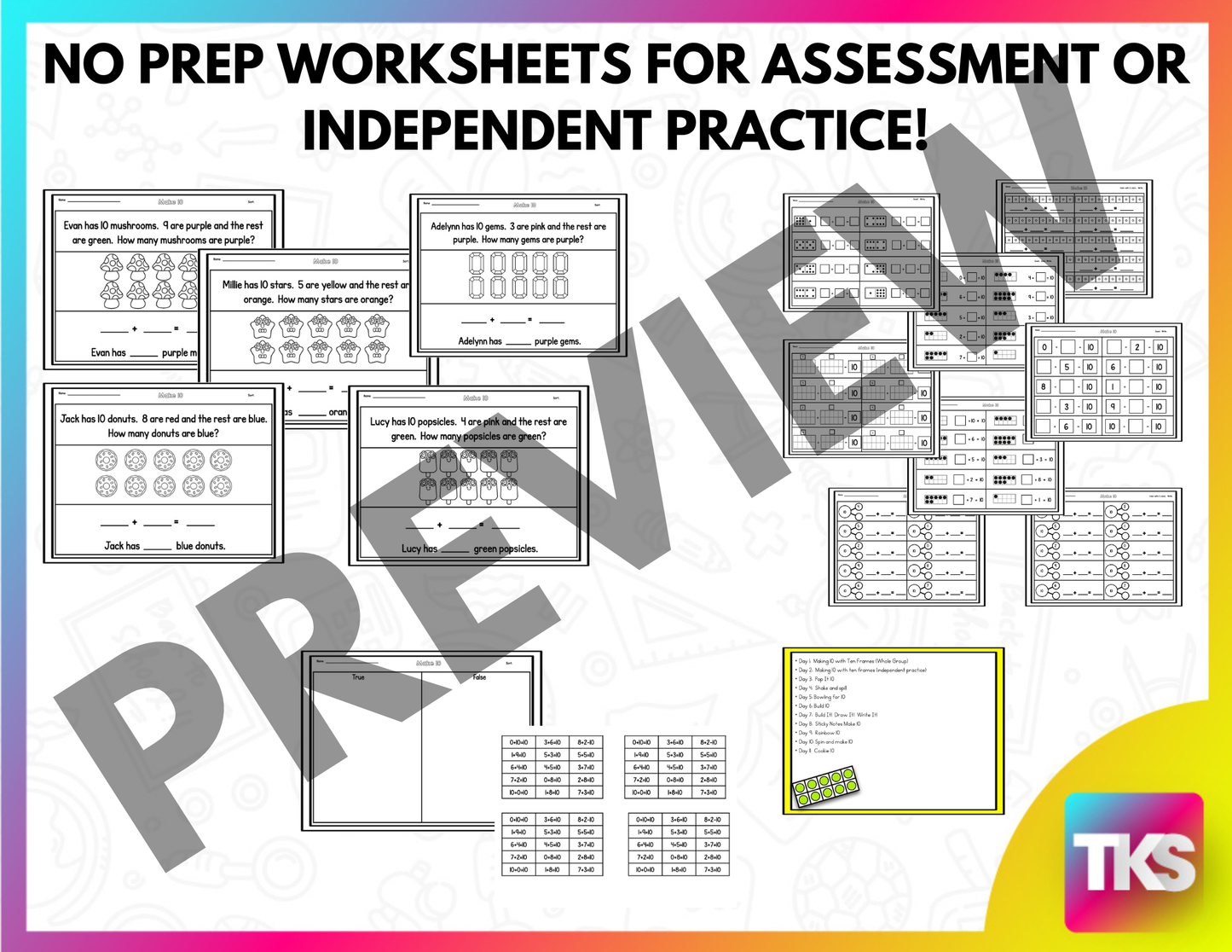 Making 10: Ways To Make 10 Activities And Making 10 Worksheets