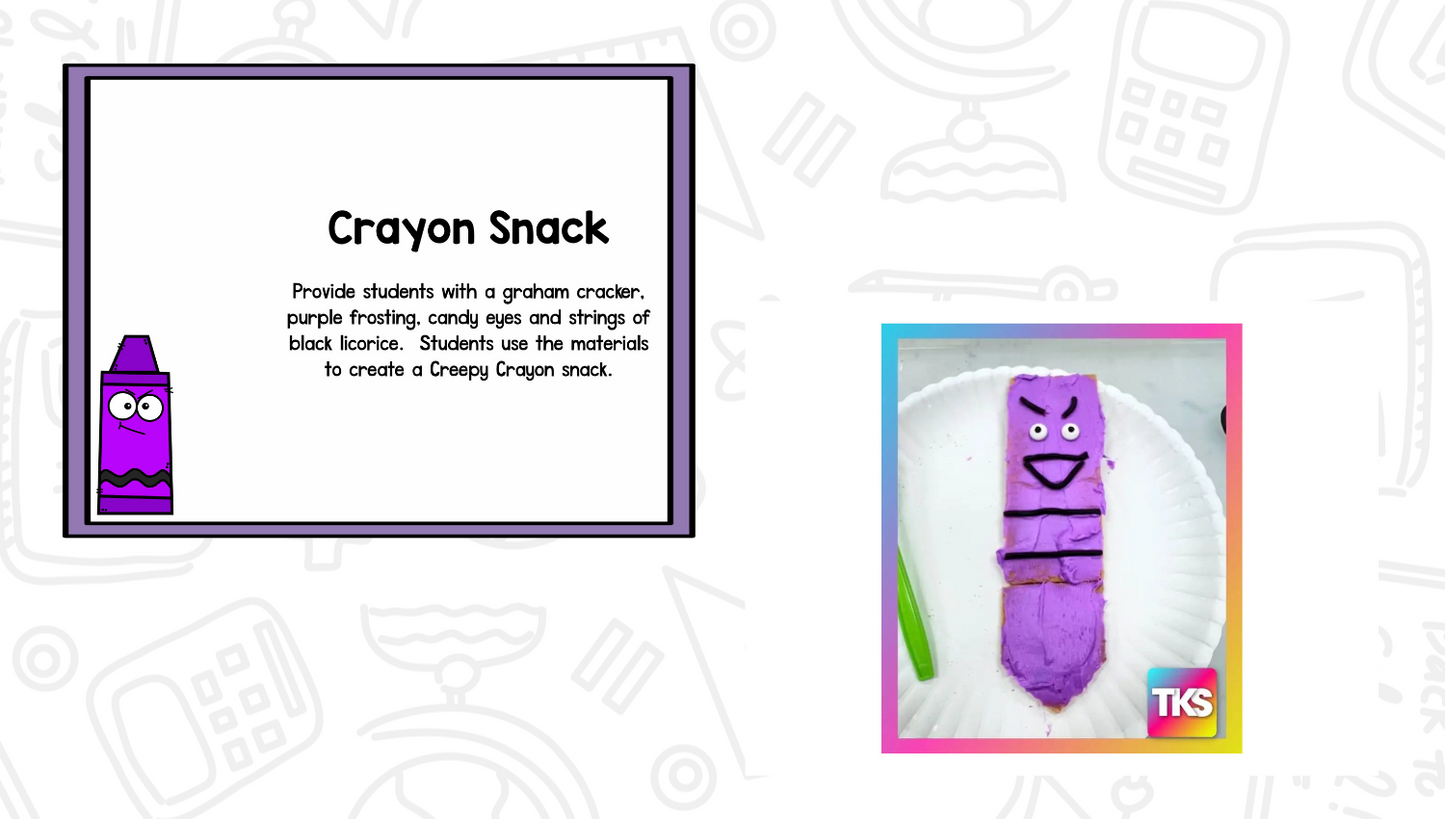 Creepy Crayon Read Aloud Activities | October Comprehension Lessons