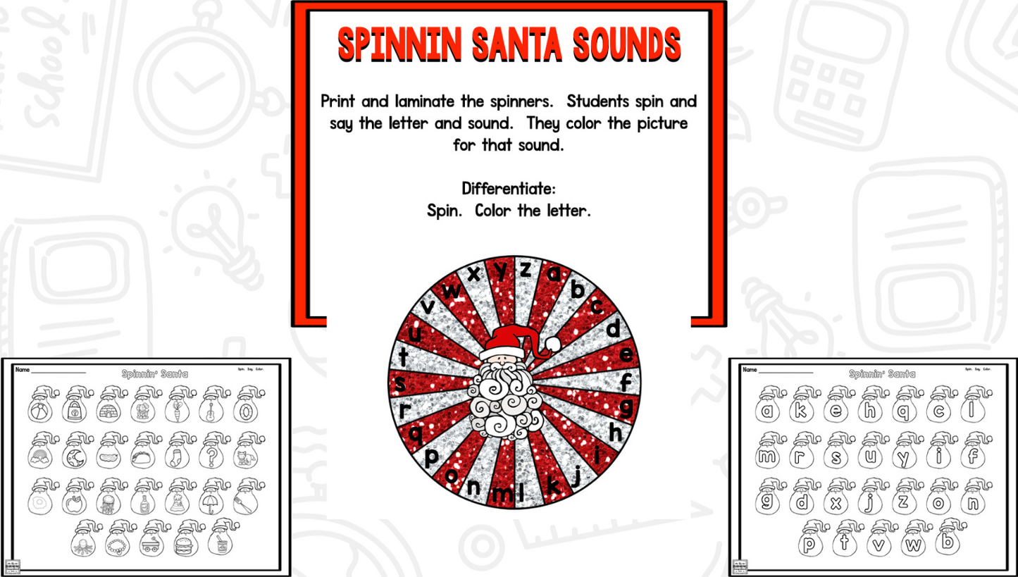 Santa Math and Literacy Centers