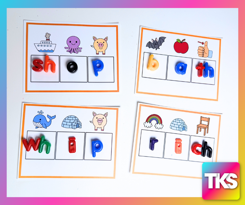 Digraphs: See It! Say It! Spell It! Mystery Words Digraph Game!