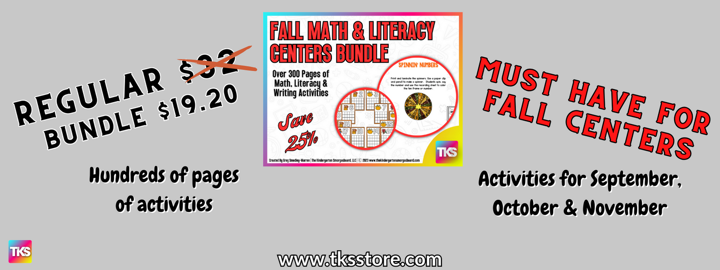 Fall Math and Literacy BUNDLE!