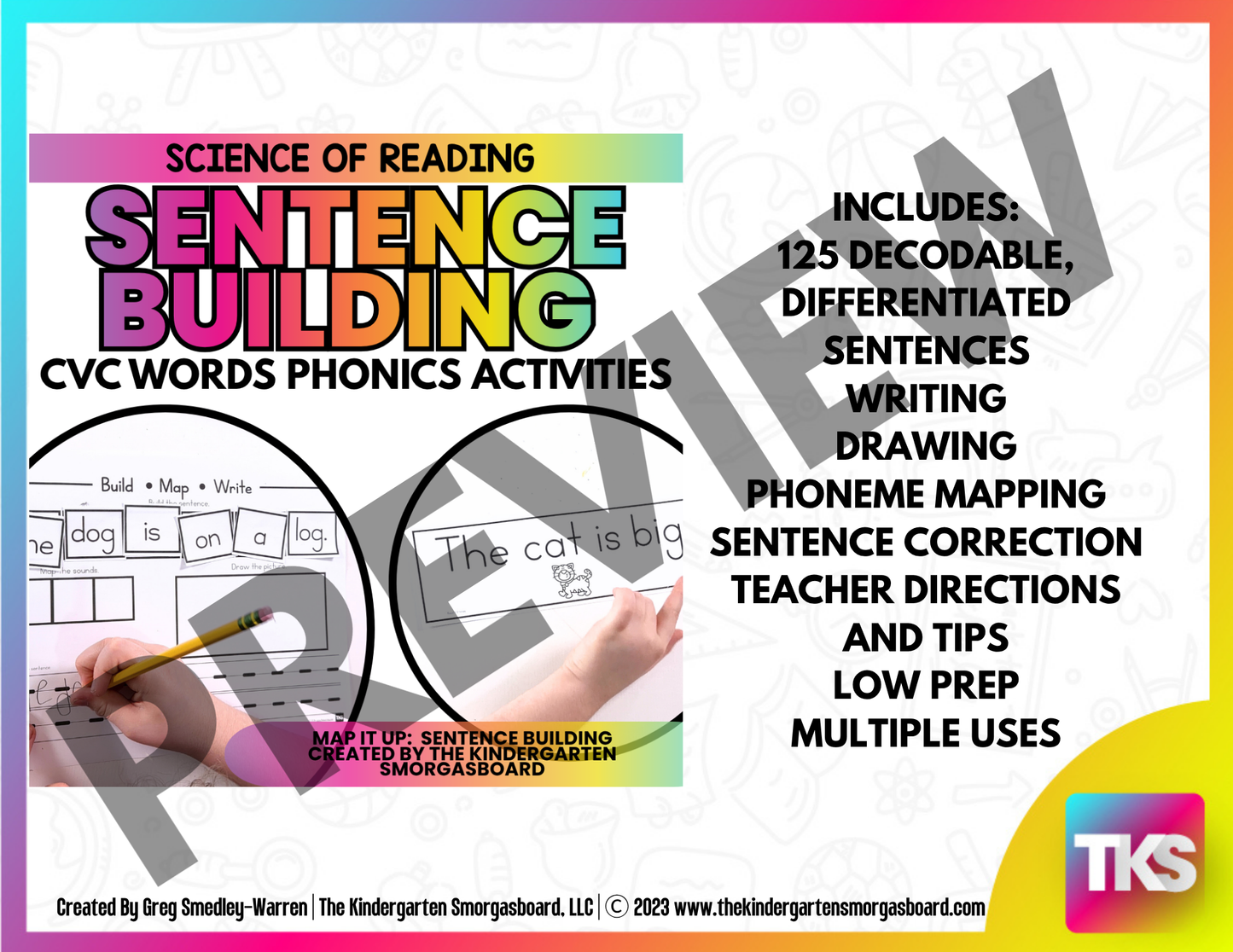 Building Sentences & Sentence Writing | CVC Phonics And Fluency Activities |