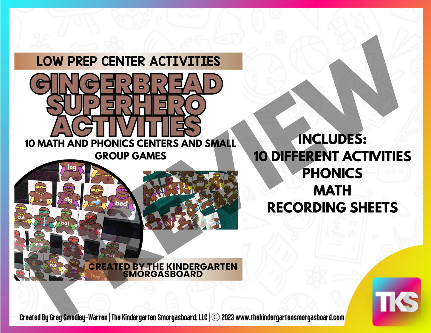 Gingerbread Activities: Gingerbread Superhero Centers