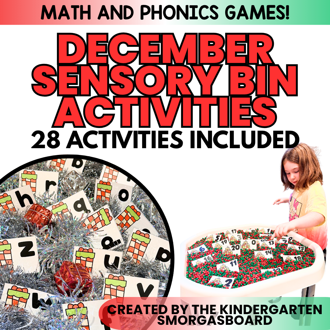 Kindergarten Sensory Bin Activities: December, Winter And Christmas