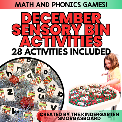 Kindergarten Sensory Bin Activities: December, Winter And Christmas