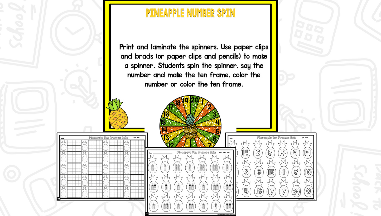 Pineapple Math and Literacy Centers