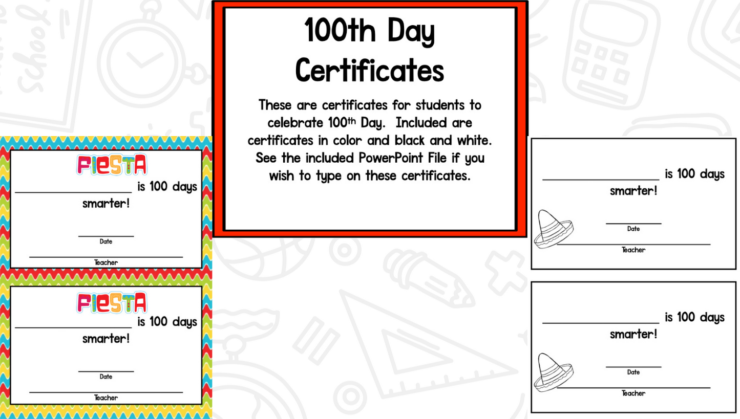 100th Day of School: Fiesta 100!