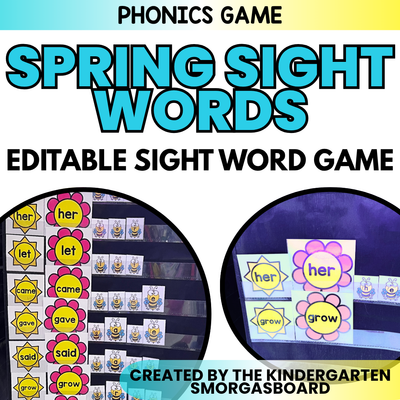 Phonics Games: Editable Sight Word Activities for Spring