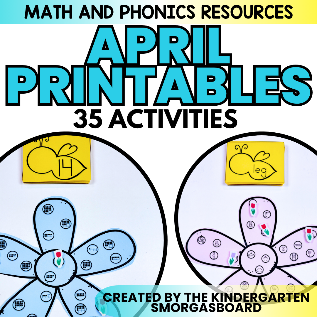 Phonics Games & Math Centers for April | 35+ Low-Prep April Activities