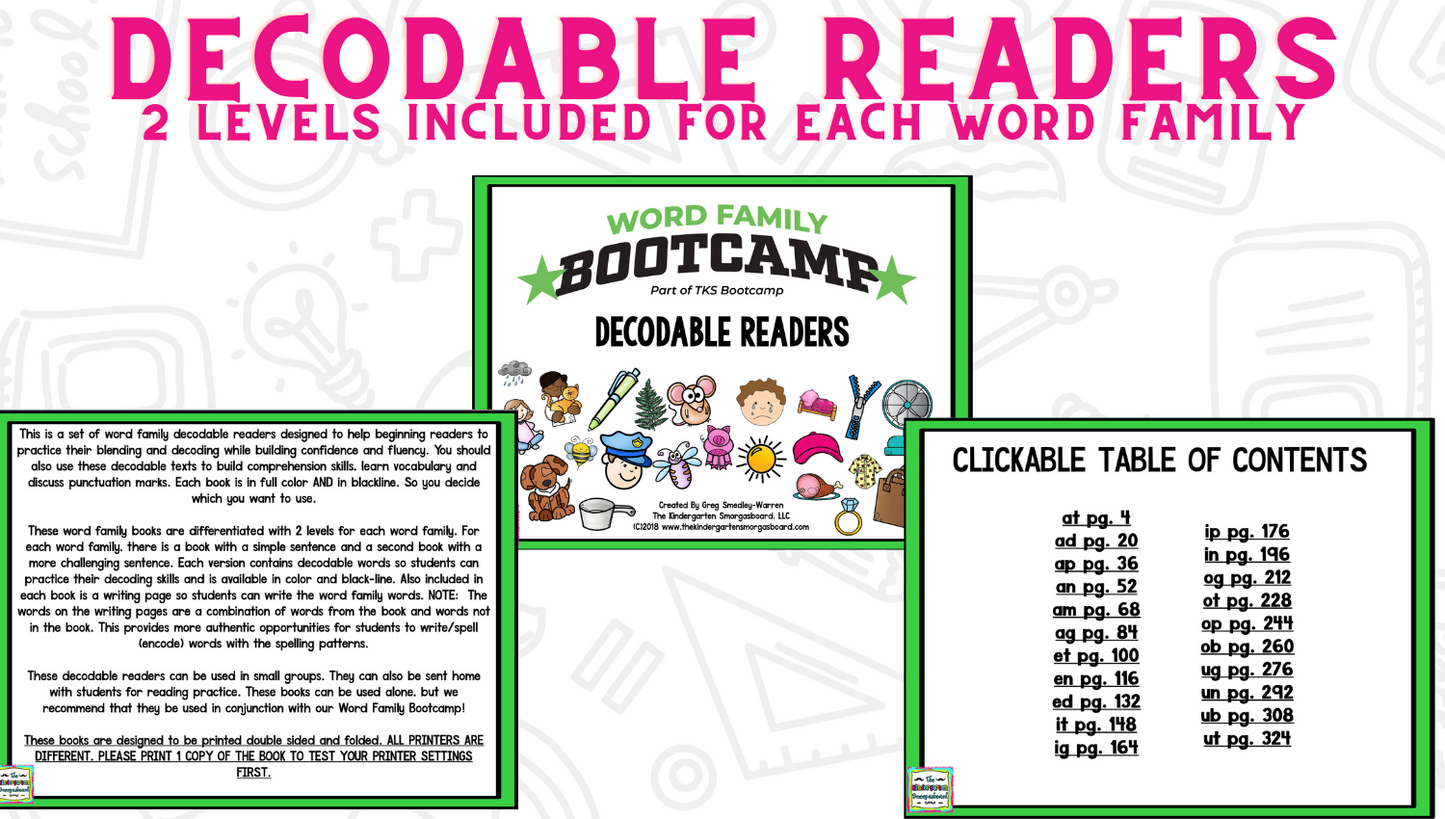 Word Family Bootcamp (Monster Theme)