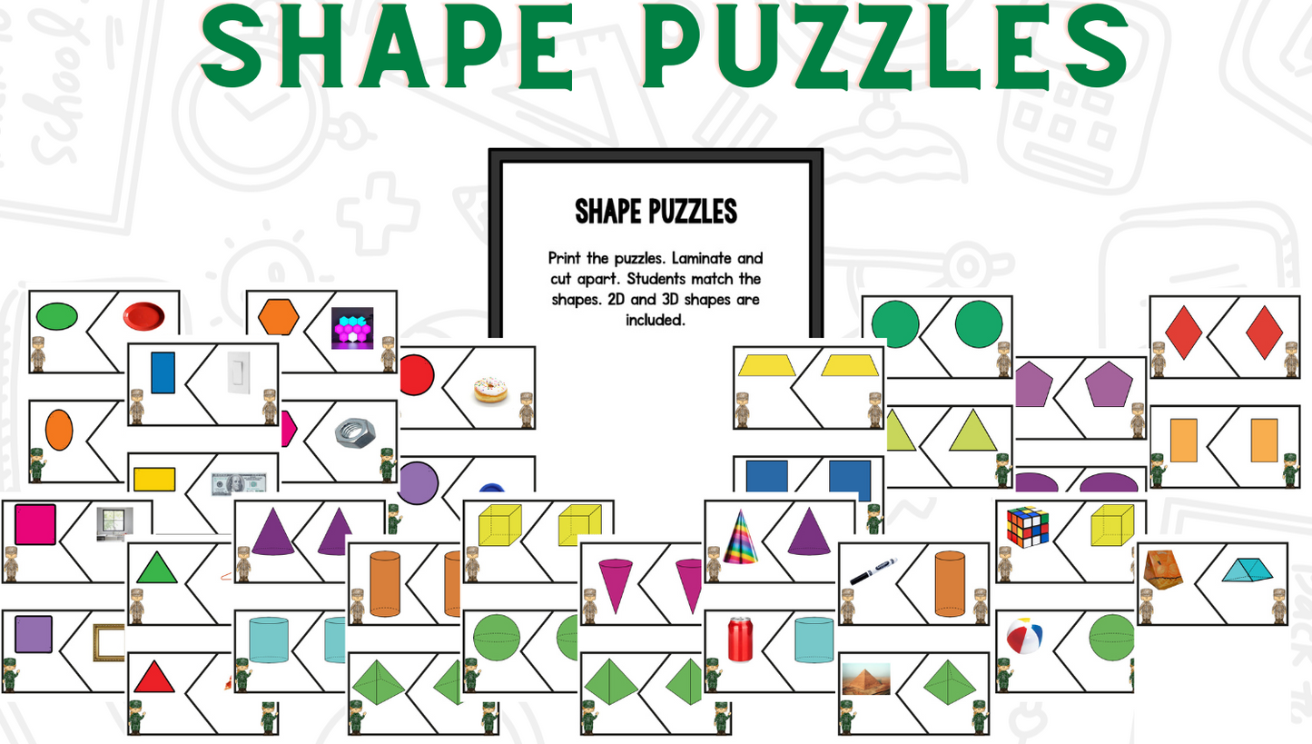 Shapes Bootcamp:  A 2D and 3D Shapes Unit (No Theme)