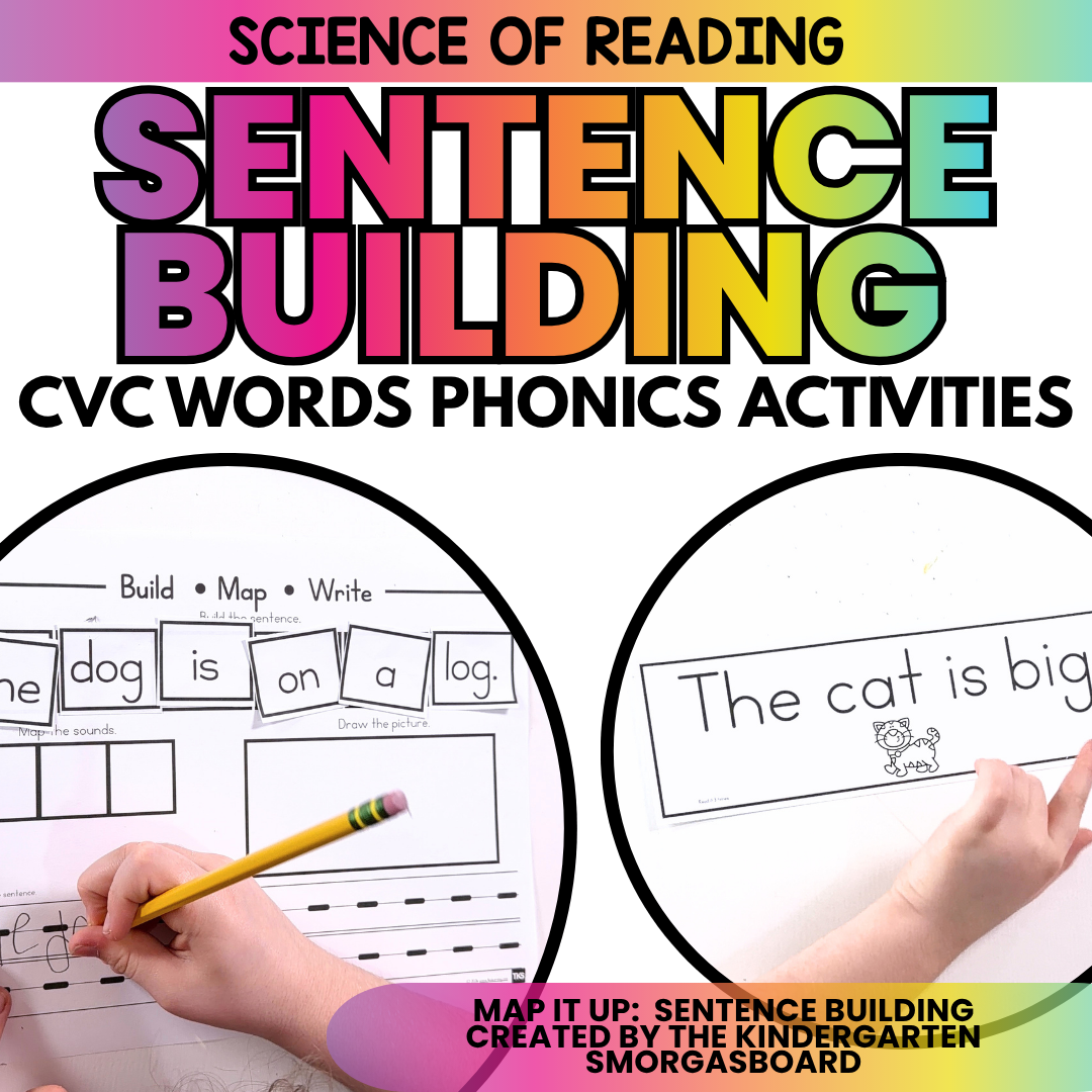 Building Sentences & Sentence Writing | CVC Phonics And Fluency Activities |