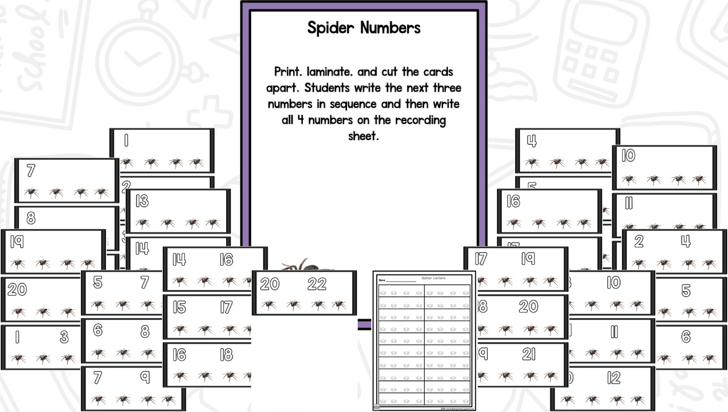 Spiders Reading Writing & Science Activities for Kindergarten