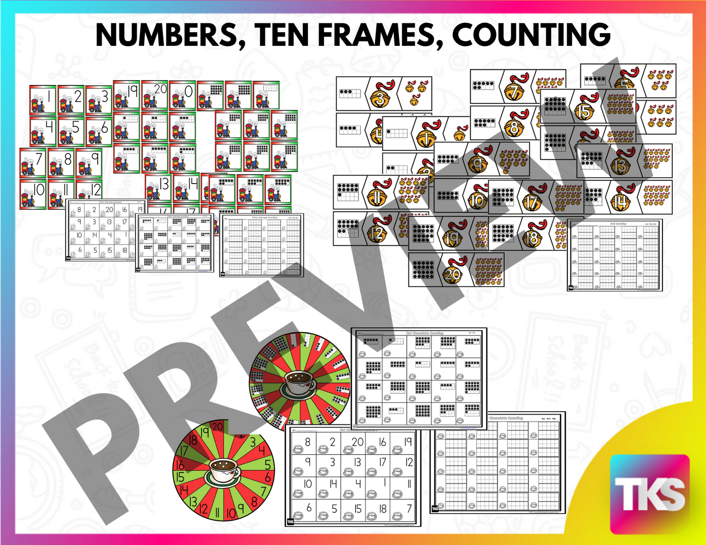Polar Express Math, Literacy & Phonics Centers for Kindergarten