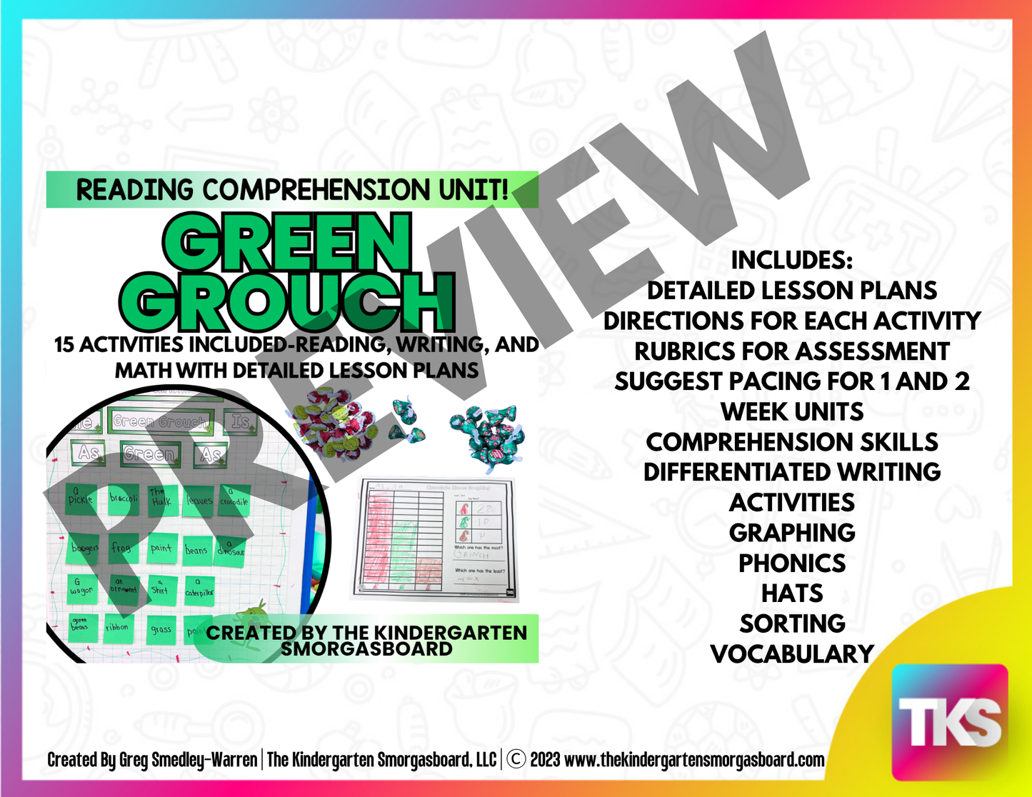 Christmas Reading & Math Unit | Green Grouch Activities