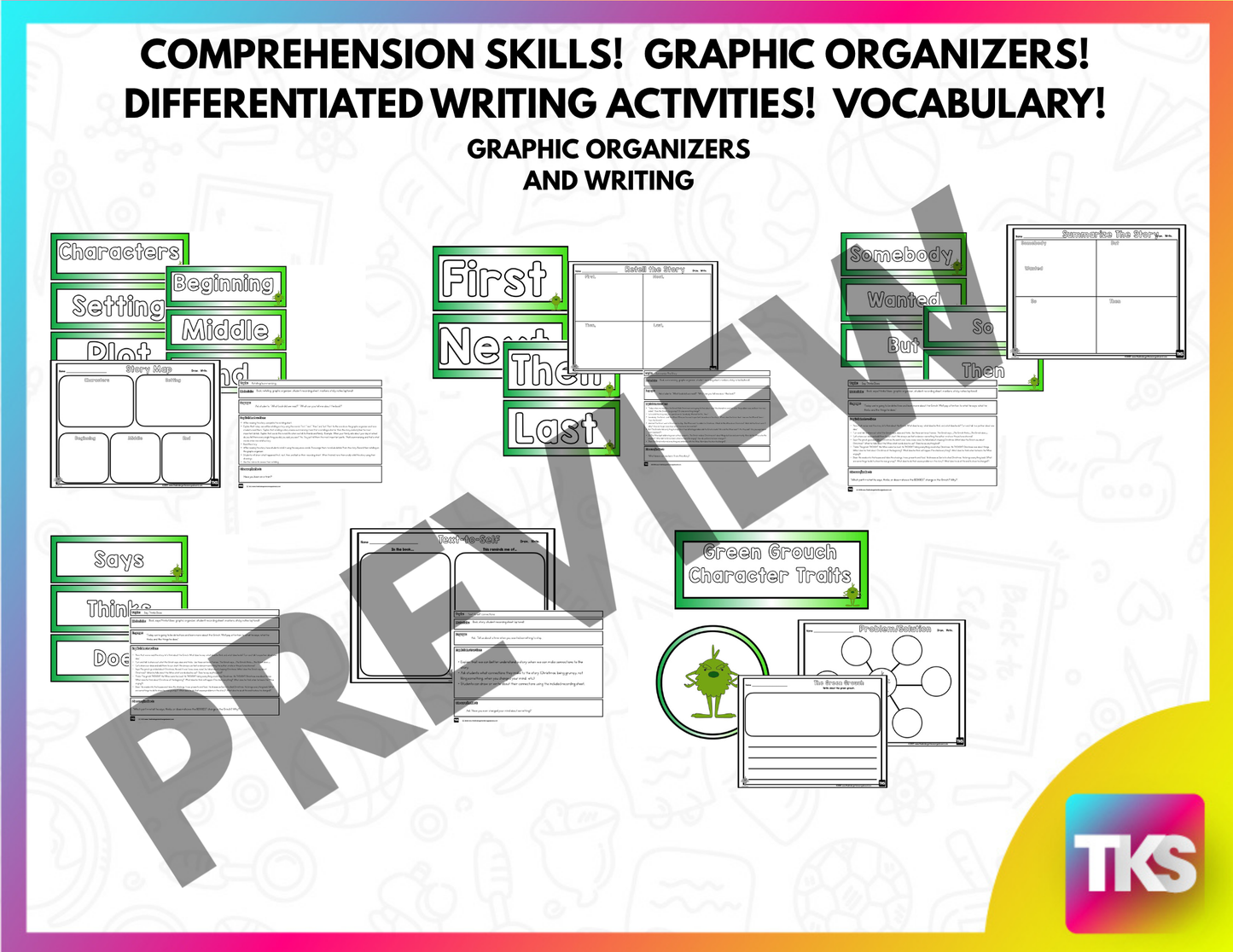 Christmas Reading & Math Unit | Green Grouch Activities