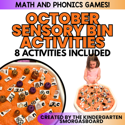 Kindergarten Sensory Bin Activities: October, Fall And Halloween