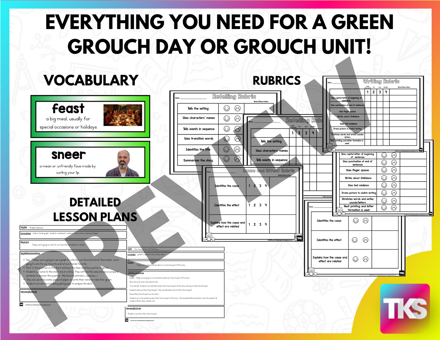 Christmas Reading & Math Unit | Green Grouch Activities