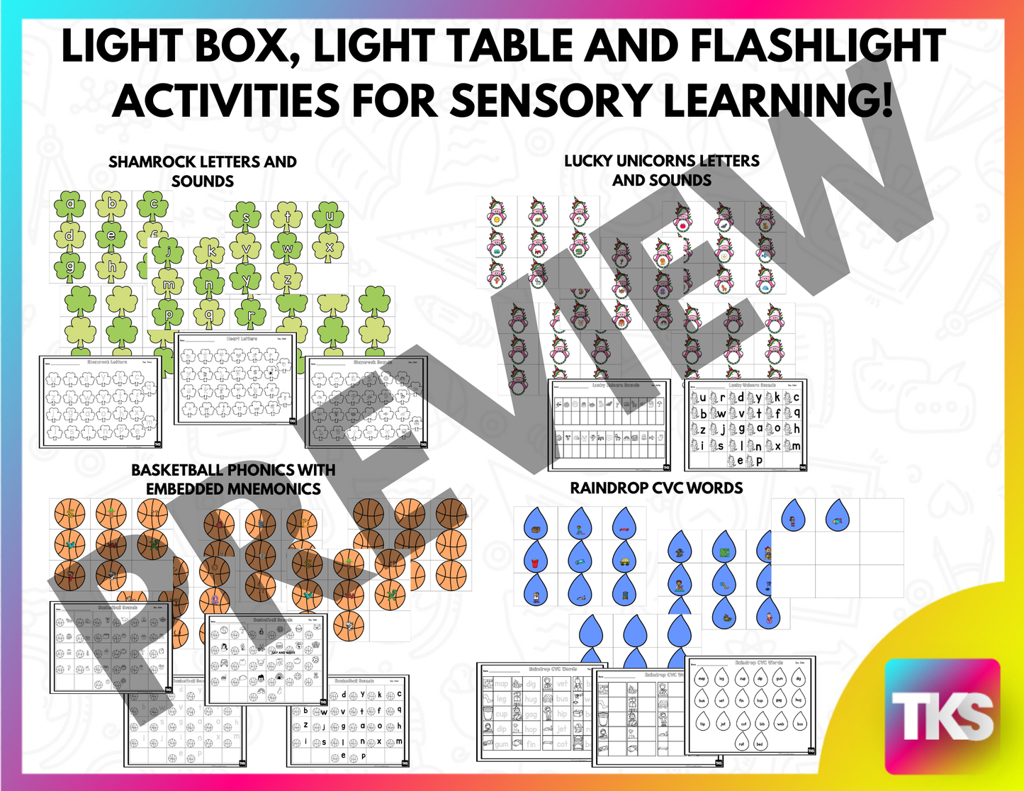 March Flashlight Activities: Light Table Activities For St. Patrick's Day