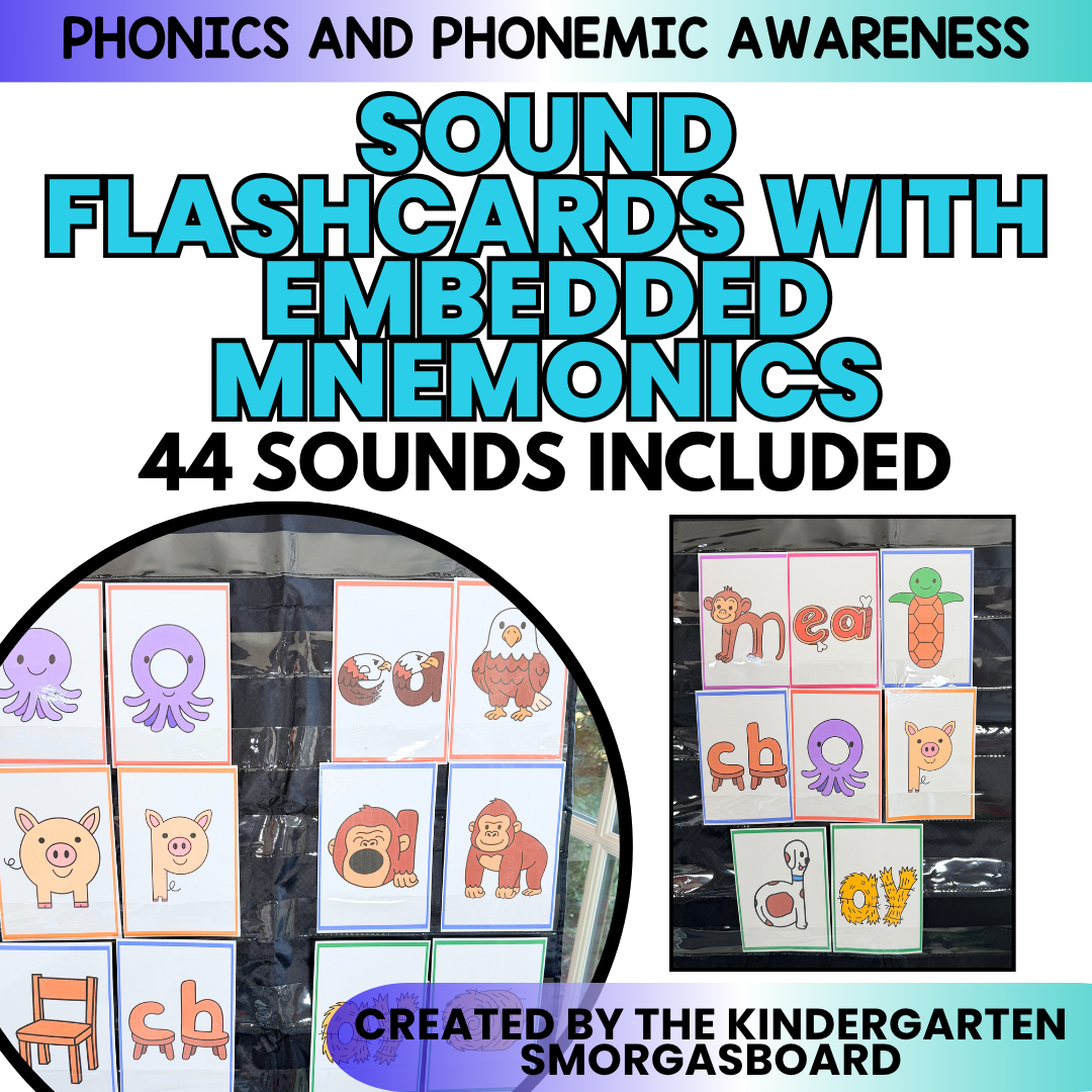 Embedded Mnemonics: Alphabet Sound Flashcards (44 Sounds)