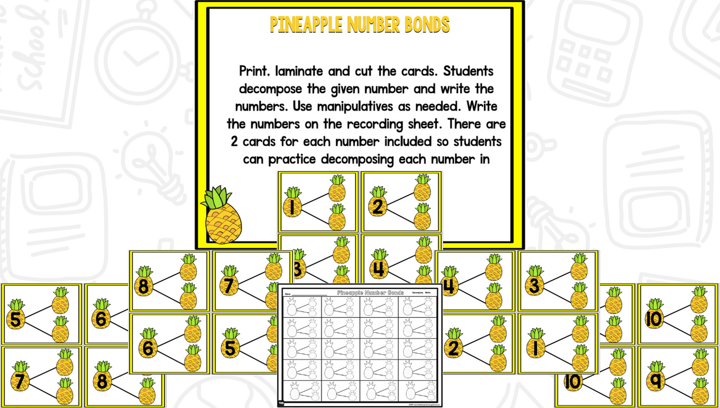 Pineapple Math and Literacy Centers