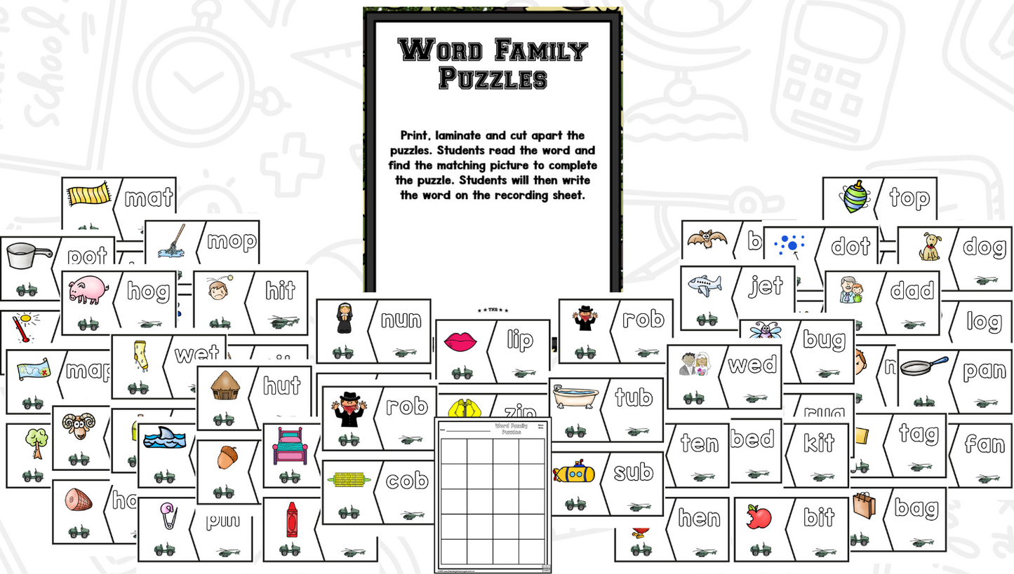 Word Family Bootcamp (Army Theme)