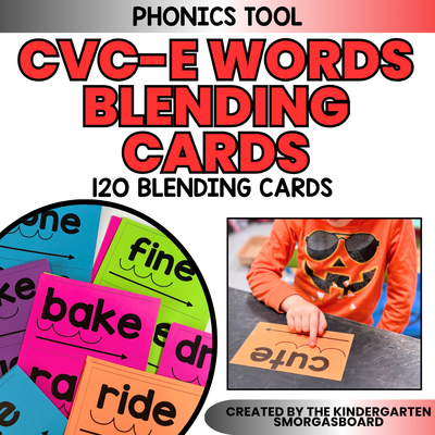 CVCE Flashcards: Phonics Flashcards And Blending Words Activities
