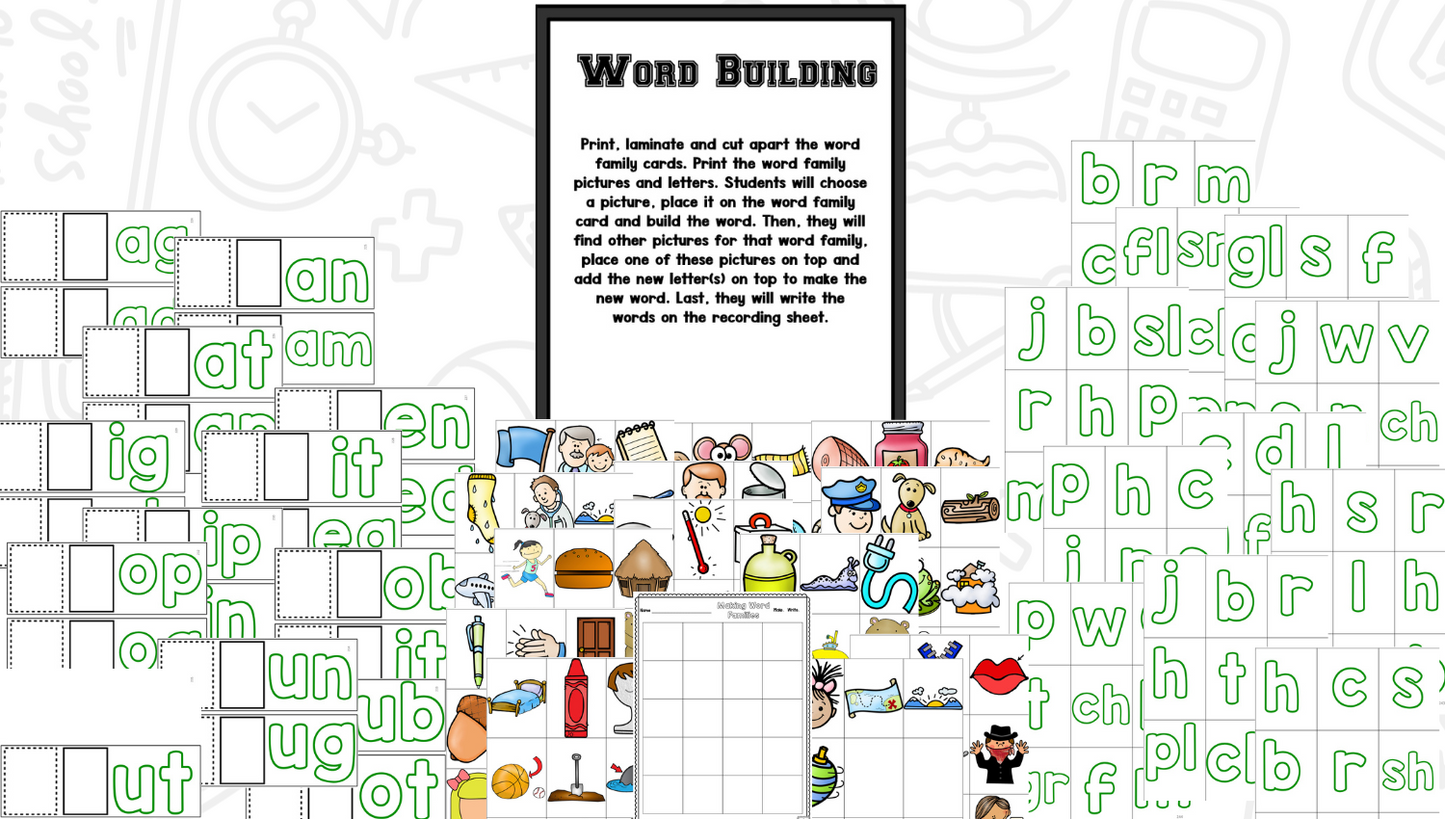 Word Family Bootcamp (Superhero Theme)