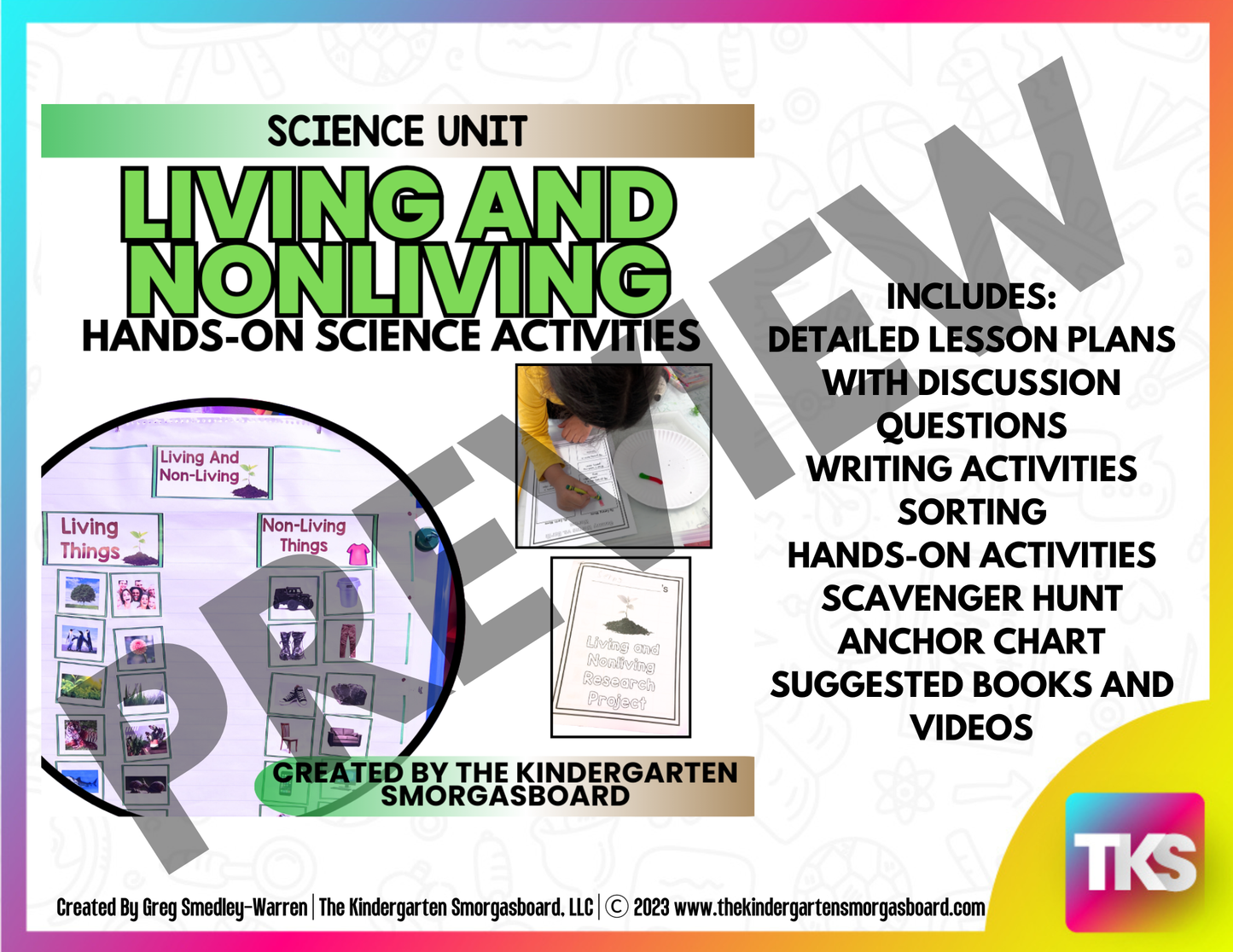 Living and Nonliving Things Science Unit | Kindergarten and First Grade Science