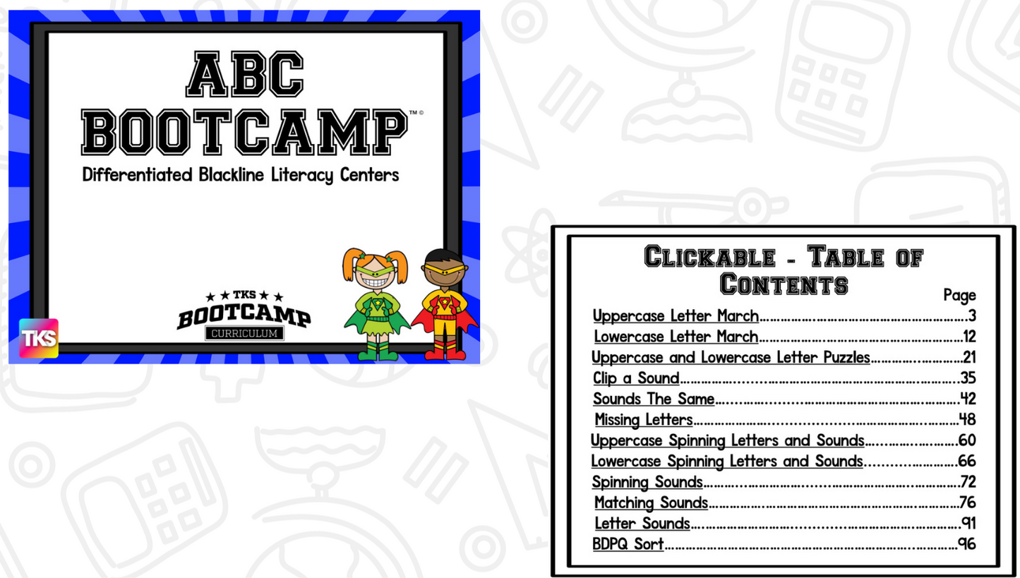 ABC Bootcamp®: A 26-Day Introduction to Letters and Sounds (Superhero Theme)