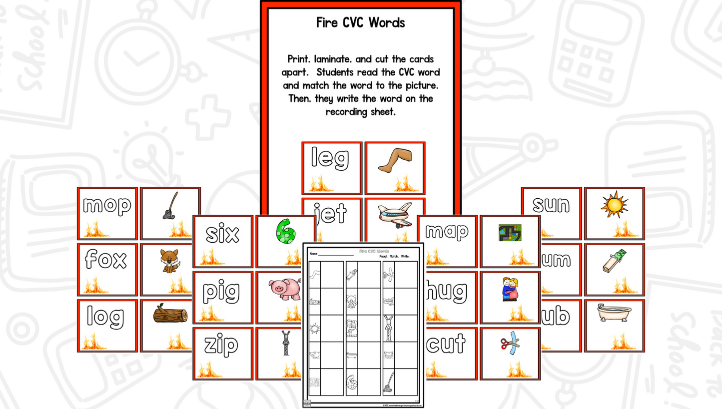 Fire Safety: A Research and Writing Project PLUS Centers!