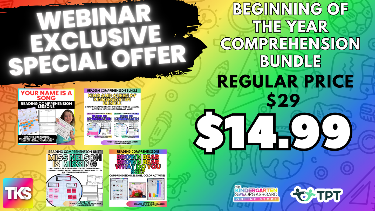 Webinar Exclusive:  Back To School Comprehension Bundle