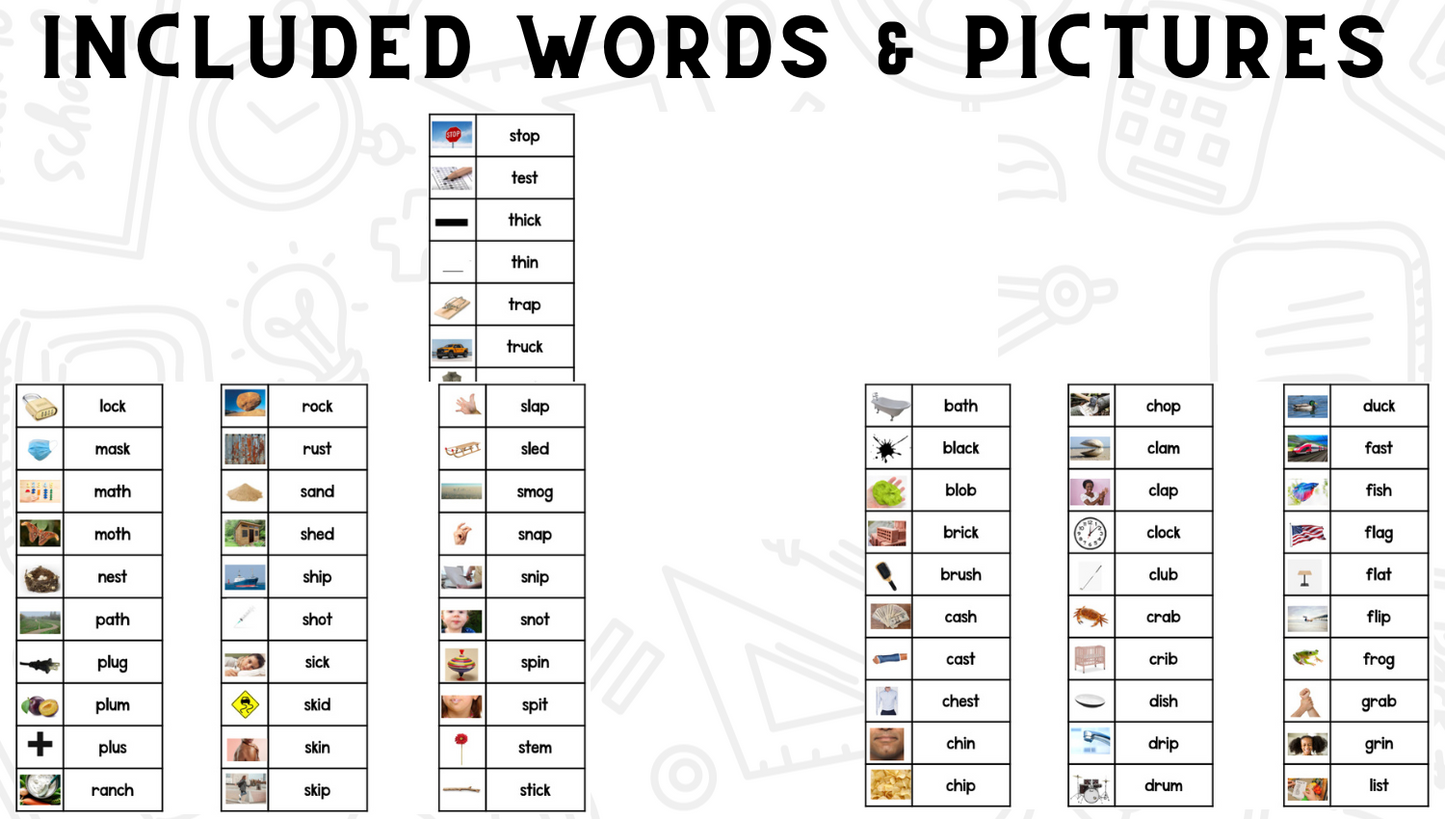 Blends and Digraphs Word Work Centers