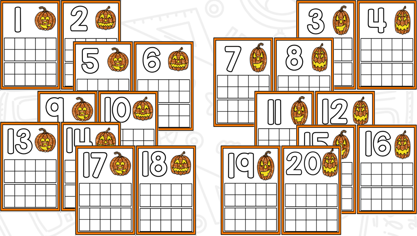 Halloween Ten Frame Cards