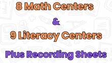 Halloween Blackline Math and Literacy Centers